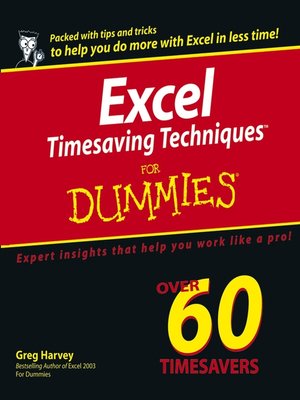 cover image of Excel Timesaving Techniques For Dummies